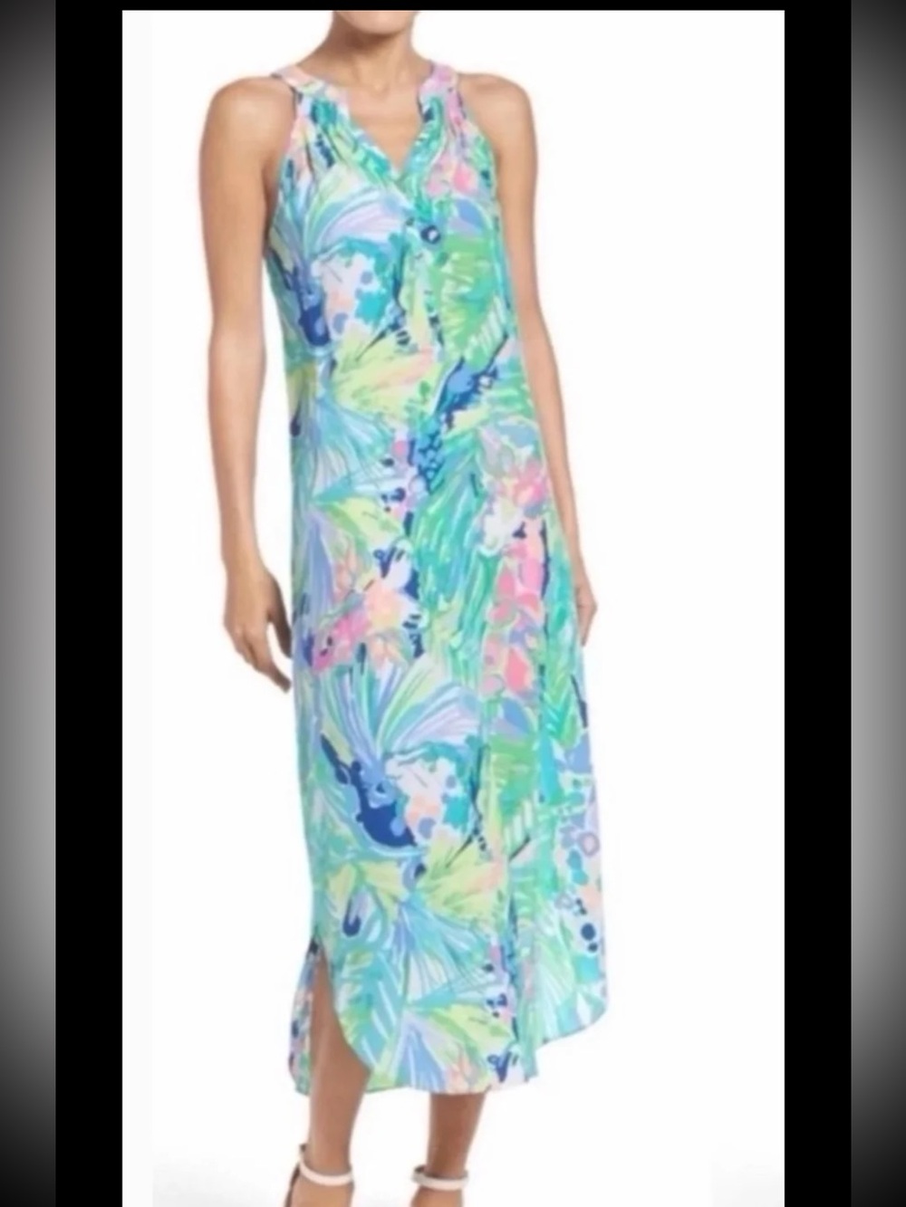 Lilly Pulitzer Bailey Floral Maxi Dress 100% Silk
size Small - Picture 8 of 12
